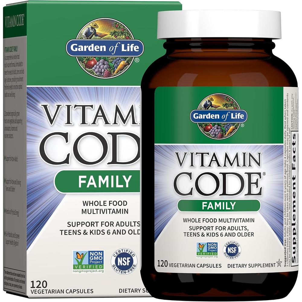 MULTIVITAMÍNICO GARDEN OF LIFE VITAMIN CODE FAMILY 120 CÁPSULAS - 1