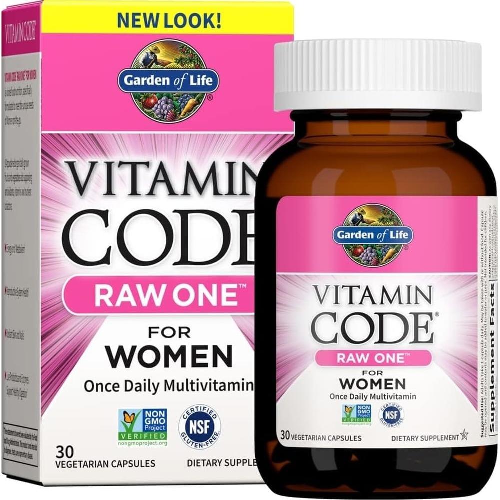 MULTIVITAMÍNICO GARDEN OF LIFE VITAMIN CODE RAW ONE FOR WOMEN 30 CÁPSULAS - 1