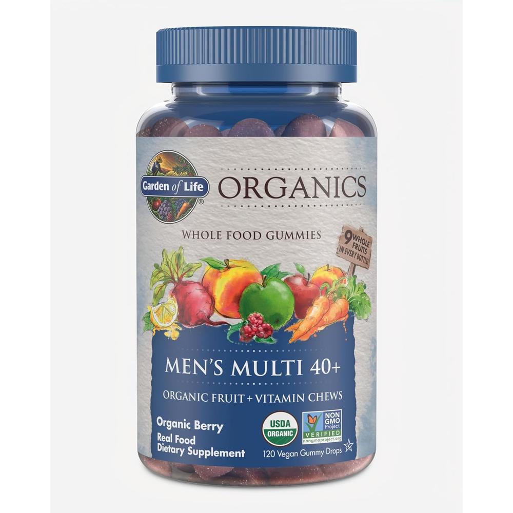 MULTIVITAMÍNICO GARDEN OF LIFE ORGANICS MEN'S MULTI 40+ BERRY 120 GOMITAS - 1