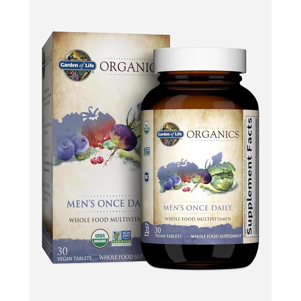 MULTIVITAMÍNICO GARDEN OF LIFE ORGANICS MEN'S ONCE DAILY 30 TABLETAS - 1