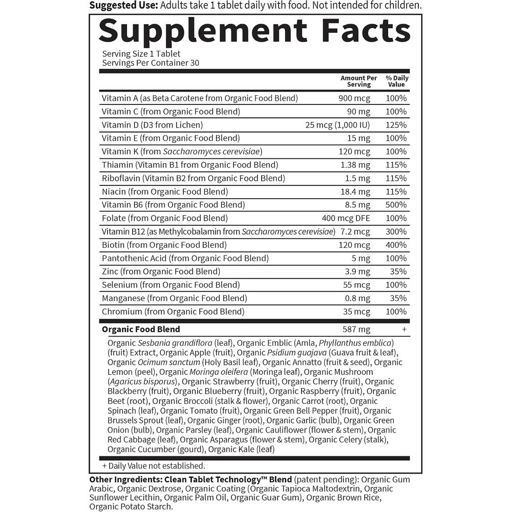 MULTIVITAMÍNICO GARDEN OF LIFE ORGANICS MEN'S ONCE DAILY 30 TABLETAS - 5