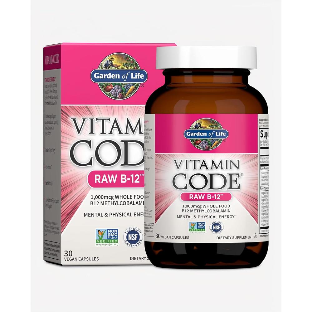 VITAMINA B12 GARDEN OF LIFE VITAMIN CODE RAW 1000 MCG 30 CÁPSULAS - 1