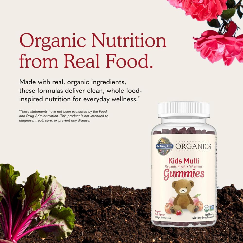 MULTIVITAMÍNICO GARDEN OF LIFE ORGANICS KIDS MULTI FRUTAS 120 GOMITAS - 6
