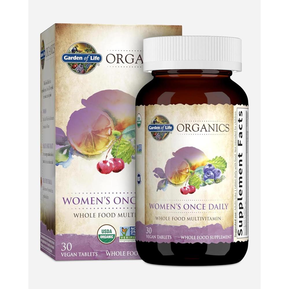 MULTIVITAMÍNICO GARDEN OF LIFE ORGANICS WOMEN'S ONCE DAILY 30 TABLETAS - 1