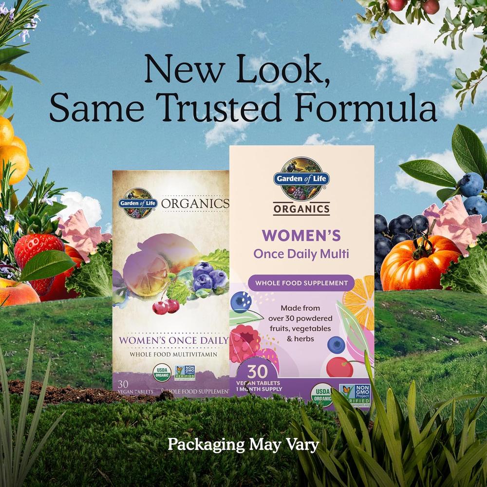 MULTIVITAMÍNICO GARDEN OF LIFE ORGANICS WOMEN'S ONCE DAILY 30 TABLETAS - 2