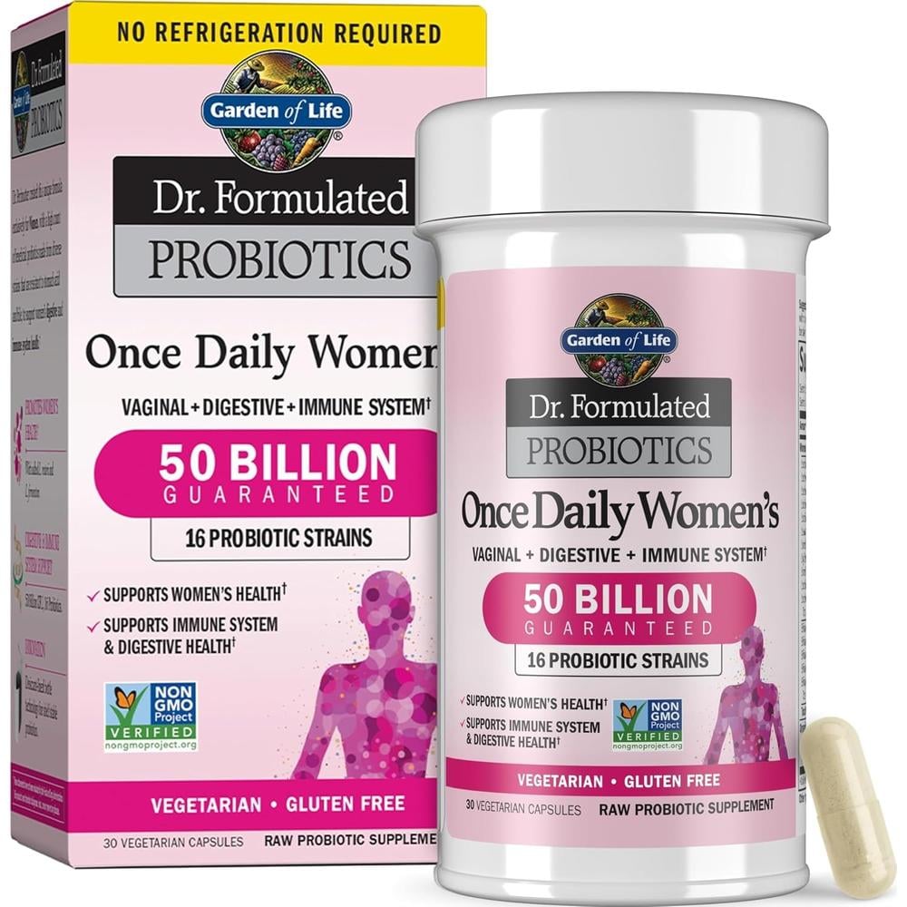 PROBIÓTICO GARDEN OF LIFE ONCE DAILY WOMEN'S 50 BILLONES 16 CEPAS 30 CÁPSULAS - 1