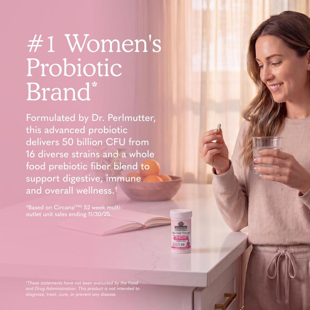 PROBIÓTICO GARDEN OF LIFE ONCE DAILY WOMEN'S 50 BILLONES 16 CEPAS 30 CÁPSULAS - 2