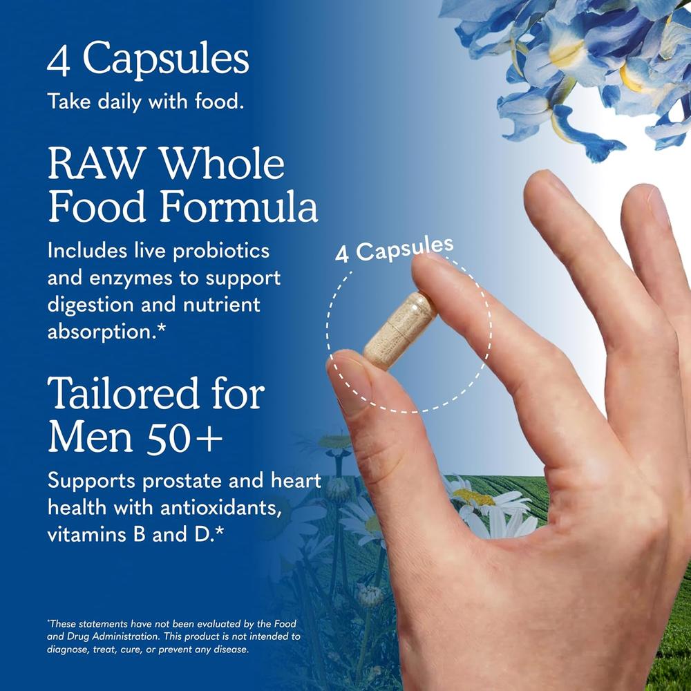MULTIVITAMÍNICO GARDEN OF LIFE VITAMIN CODE MEN 50 Y WISER 120 CÁPSULAS - 5