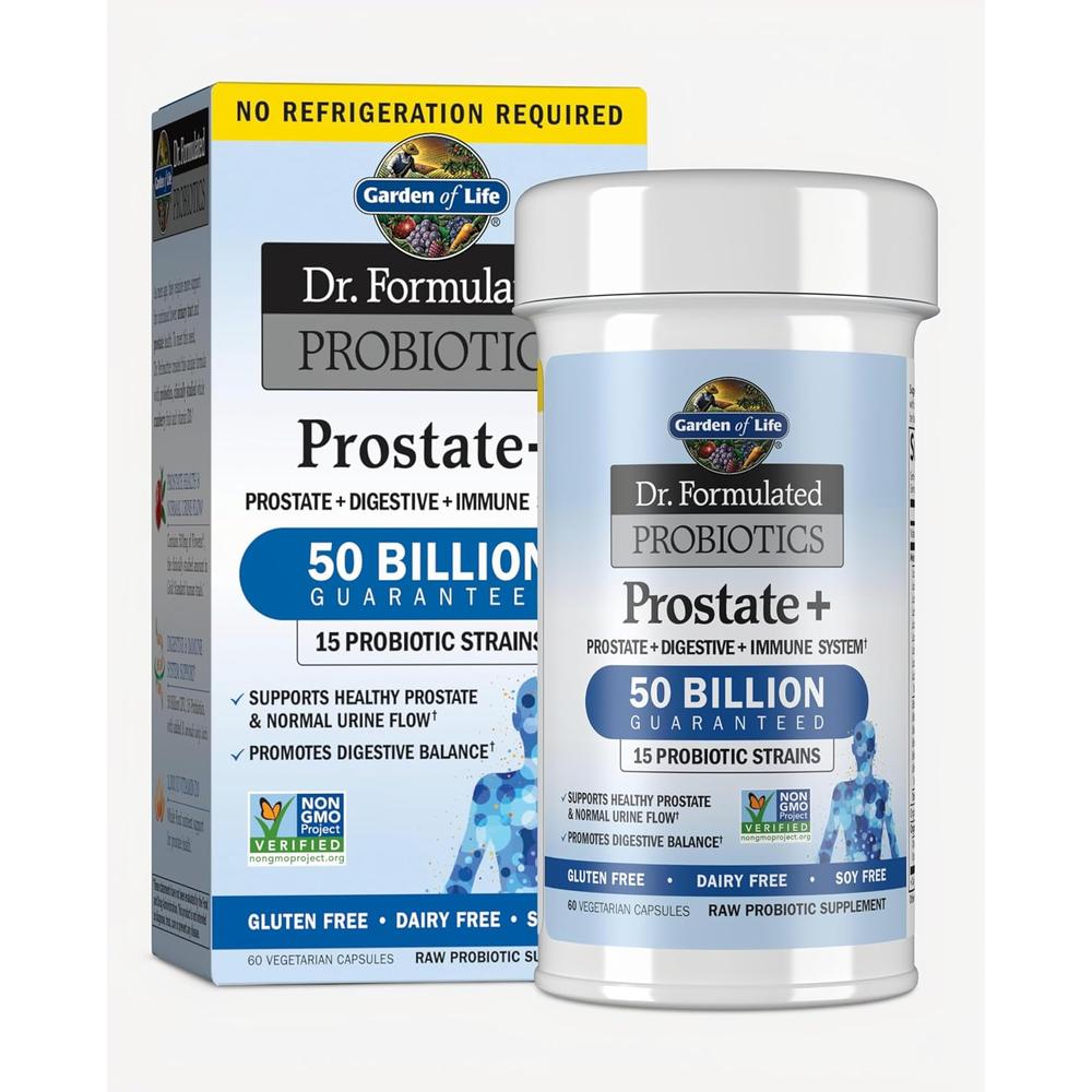 PROBIÓTICO GARDEN OF LIFE PROSTATE+ SHELF STABLE 50 BILLONES 15 CEPAS 60 CÁPSULAS - 1