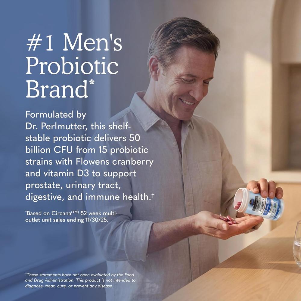 PROBIÓTICO GARDEN OF LIFE PROSTATE+ SHELF STABLE 50 BILLONES 15 CEPAS 60 CÁPSULAS - 2