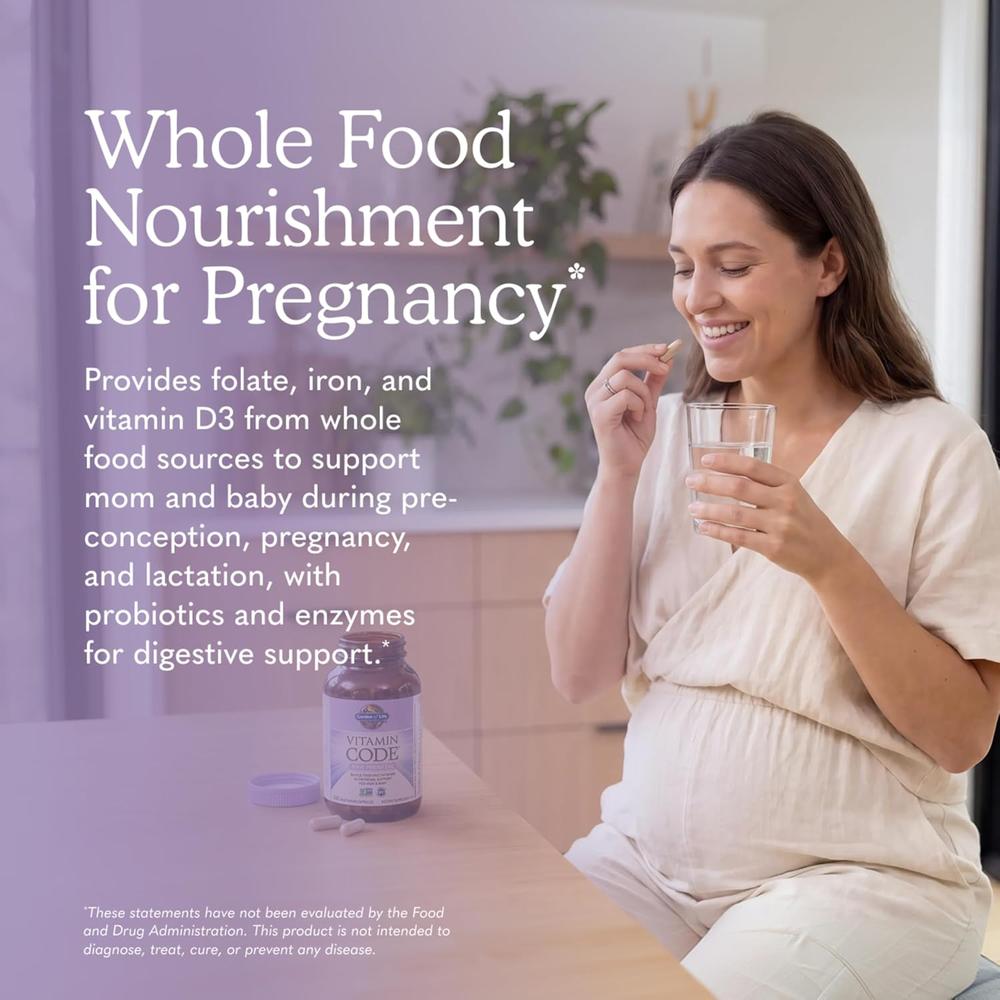 MULTIVITAMÍNICO GARDEN OF LIFE VITAMIN CODE RAW PRENATAL 180 CÁPSULAS - 2