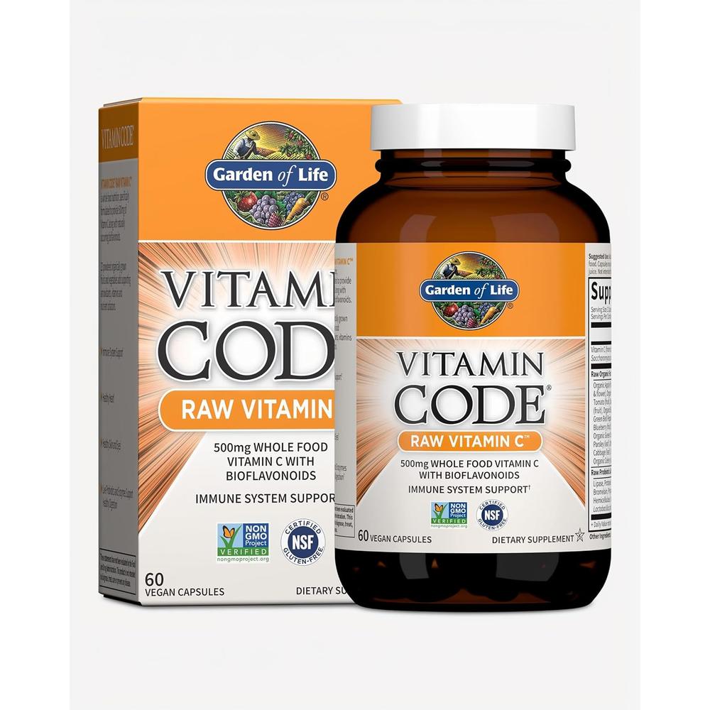 VITAMINA C GARDEN OF LIFE VITAMIN CODE RAW 500 MG 60 CÁPSULAS - 1
