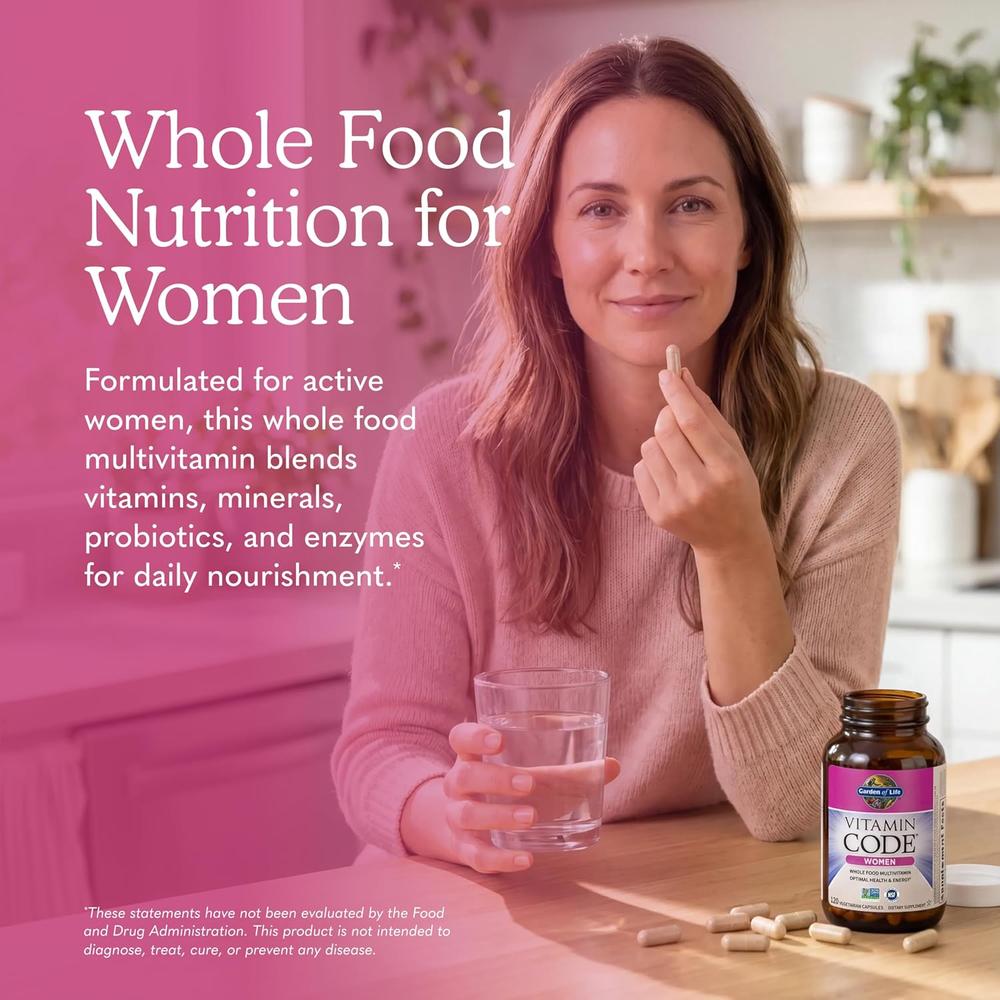 MULTIVITAMÍNICO GARDEN OF LIFE VITAMIN CODE WOMEN 120 CÁPSULAS - 2