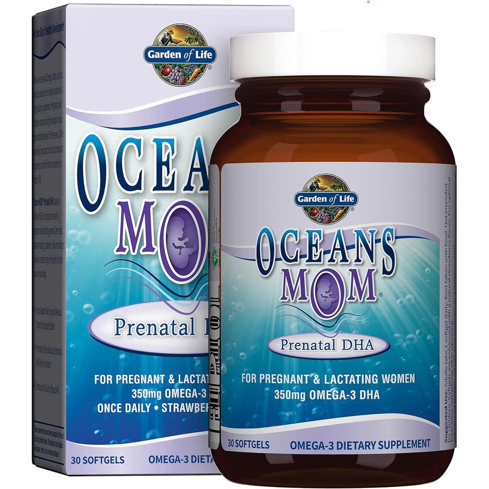 OMEGA 3 DHA GARDEN OF LIFE OCEANS MOM PRENATAL 350 MG FRESA 30 CÁPSULAS - 1