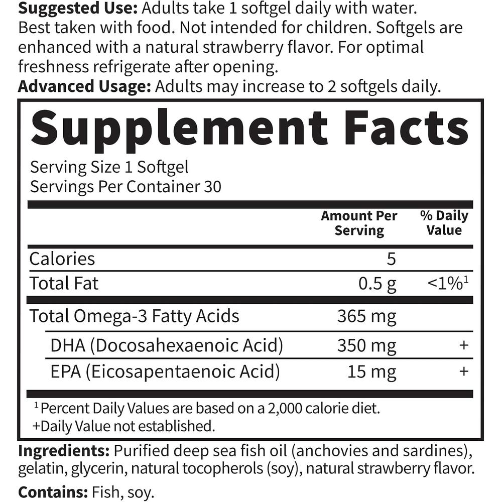 OMEGA 3 DHA GARDEN OF LIFE OCEANS MOM PRENATAL 350 MG FRESA 30 CÁPSULAS - 4