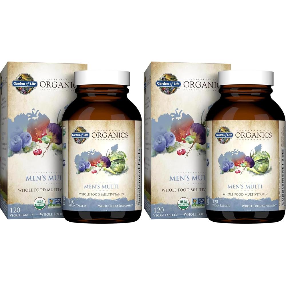 MULTIVITAMÍNICO GARDEN OF LIFE ORGANICS MEN'S MULTI 120 TABLETAS | PACK 2 - 1