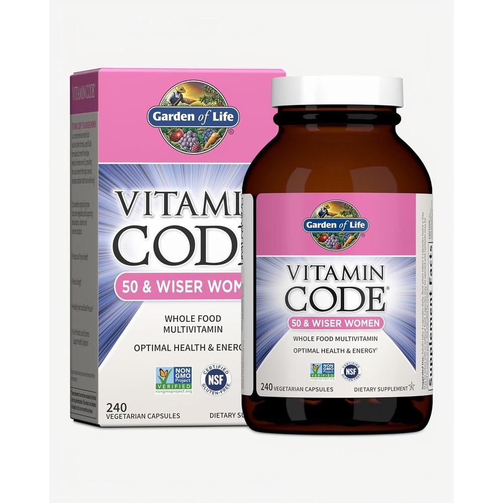 MULTIVITAMÍNICO GARDEN OF LIFE VITAMIN CODE WOMEN 50 Y WISER 240 CÁPSULAS - 1
