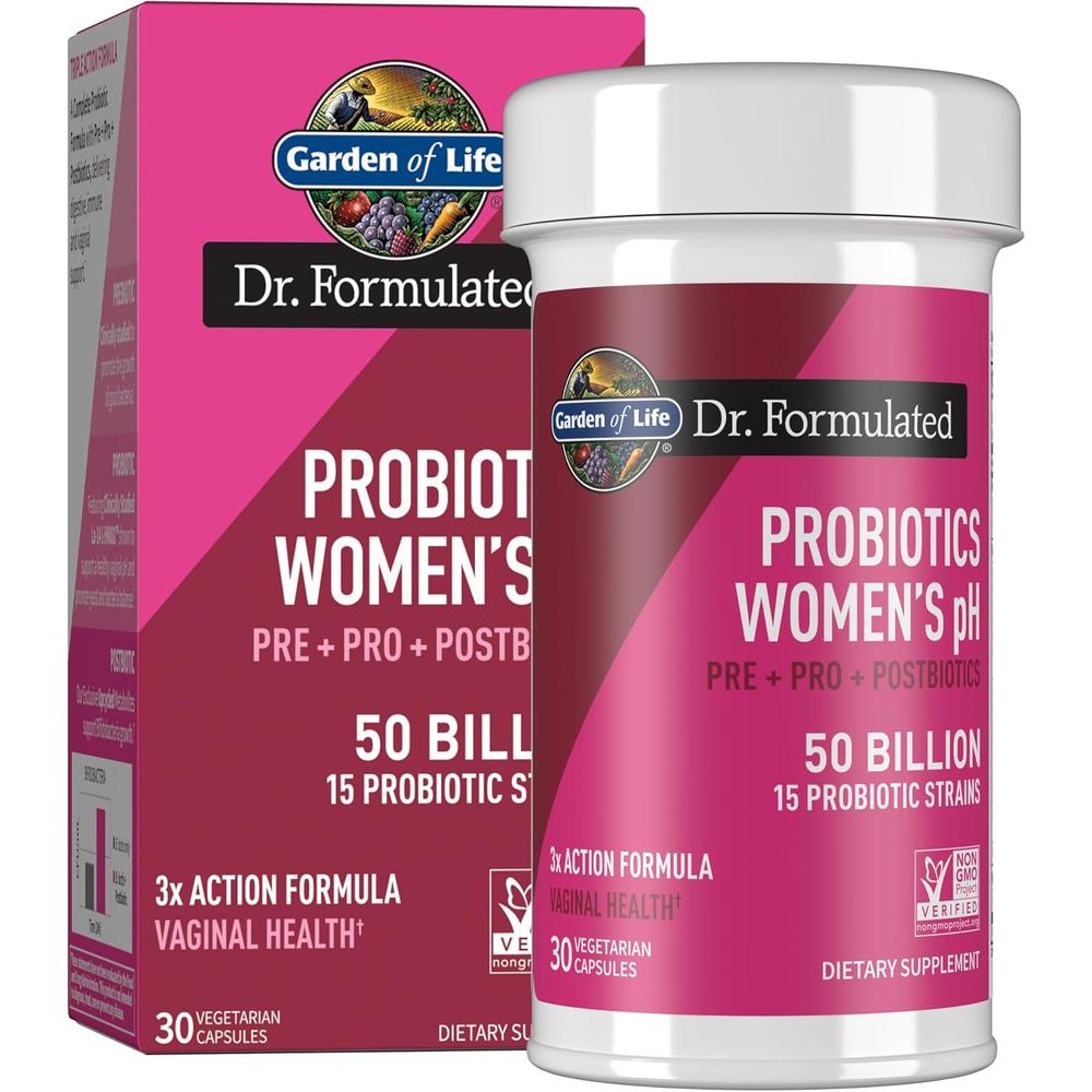 PROBIÓTICO GARDEN OF LIFE DR. FORMULATED WOMEN'S PH 50 BILLONES 15 CEPAS 30 CÁPSULAS - 1