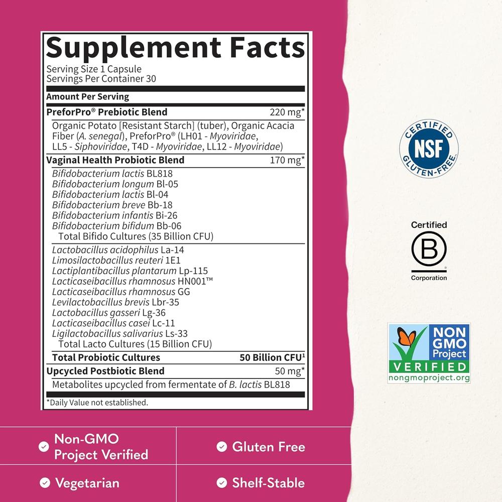 PROBIÓTICO GARDEN OF LIFE DR. FORMULATED WOMEN'S PH 50 BILLONES 15 CEPAS 30 CÁPSULAS - 3