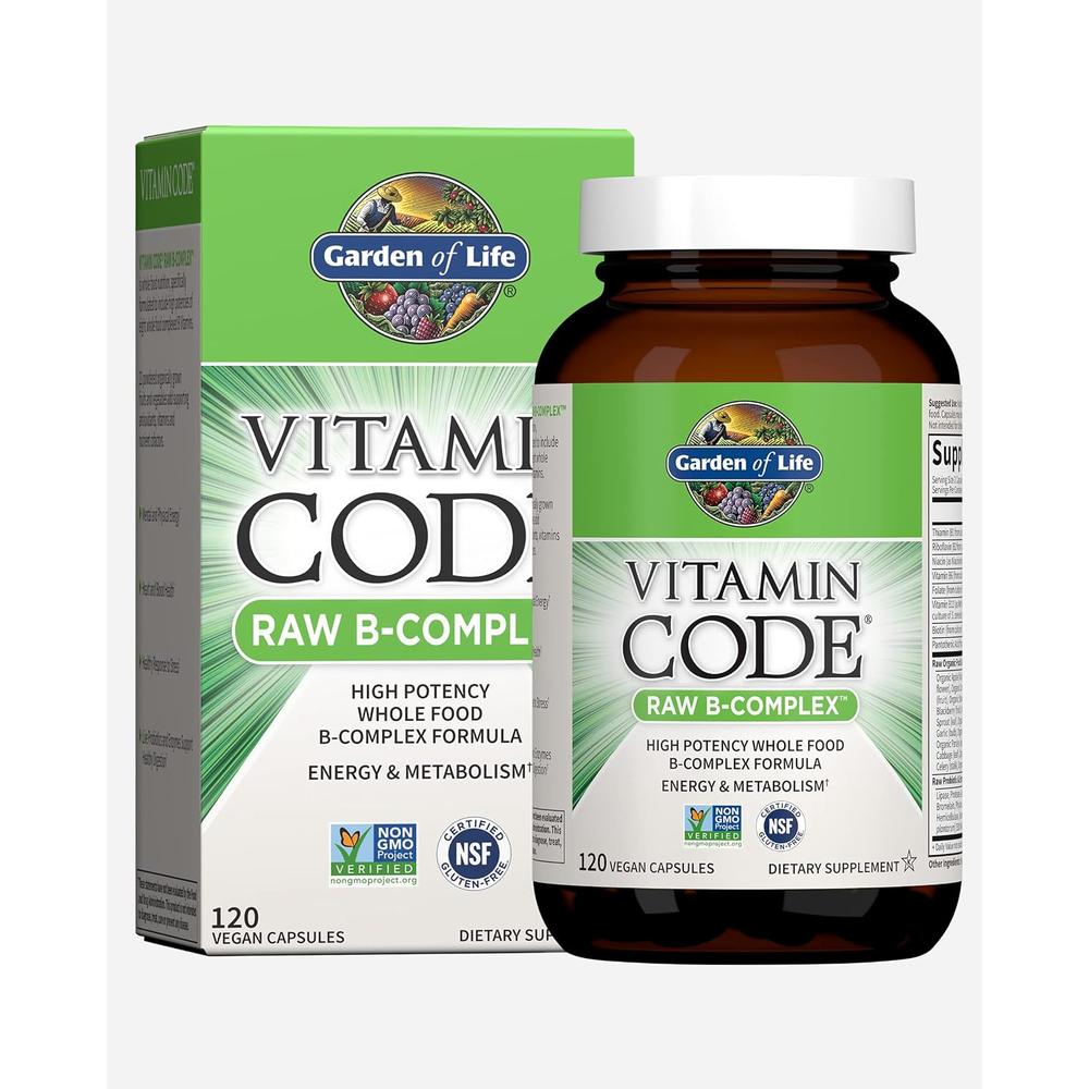COMPLEJO B GARDEN OF LIFE VITAMIN CODE RAW 120 CÁPSULAS - 1