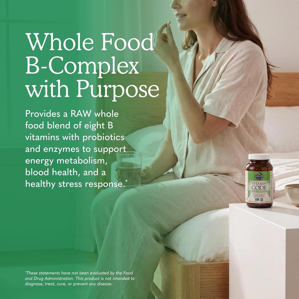 COMPLEJO B GARDEN OF LIFE VITAMIN CODE RAW 120 CÁPSULAS - 2