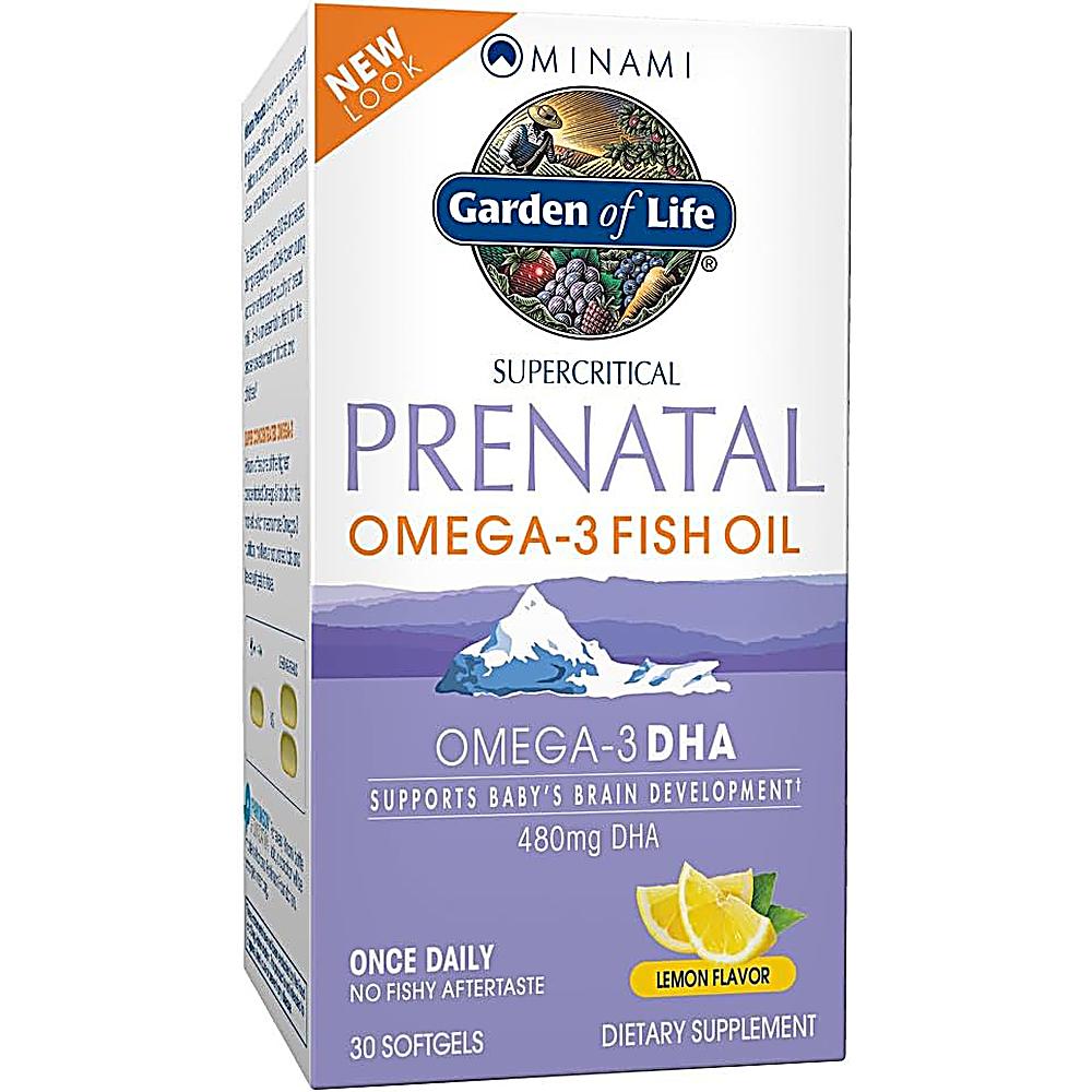 OMEGA 3 DHA GARDEN OF LIFE MINAMI PRENATAL 480 MG LIMÓN 30 CÁPSULAS - 1