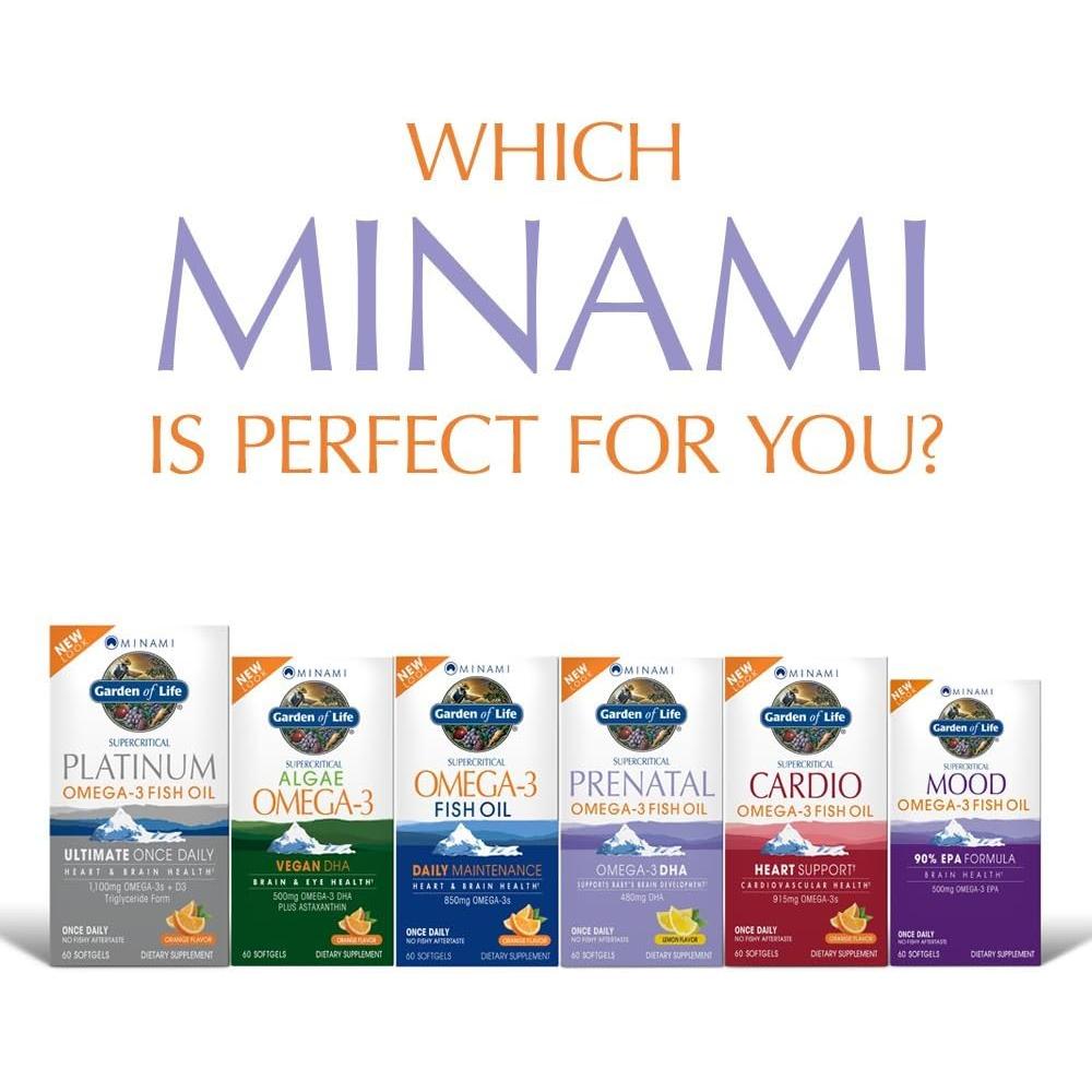 OMEGA 3 DHA GARDEN OF LIFE MINAMI PRENATAL 480 MG LIMÓN 30 CÁPSULAS - 4