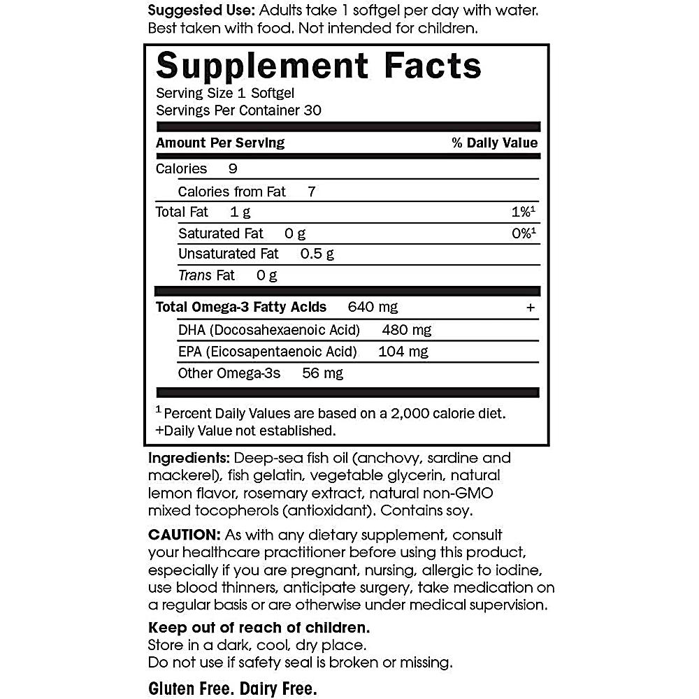 OMEGA 3 DHA GARDEN OF LIFE MINAMI PRENATAL 480 MG LIMÓN 30 CÁPSULAS - 5