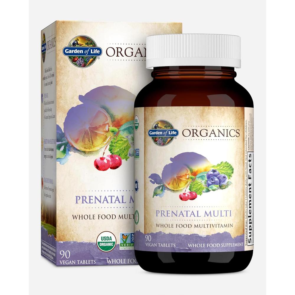 MULTIVITAMÍNICO GARDEN OF LIFE ORGANICS PRENATAL ONCE DAILY 90 TABLETAS - 1