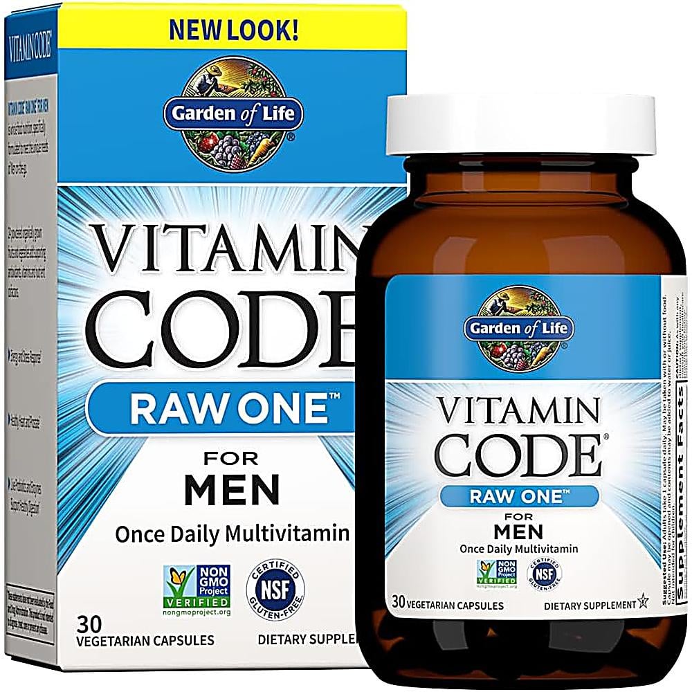 MULTIVITAMÍNICO GARDEN OF LIFE VITAMIN CODE RAW ONE FOR MEN 30 CÁPSULAS - 1