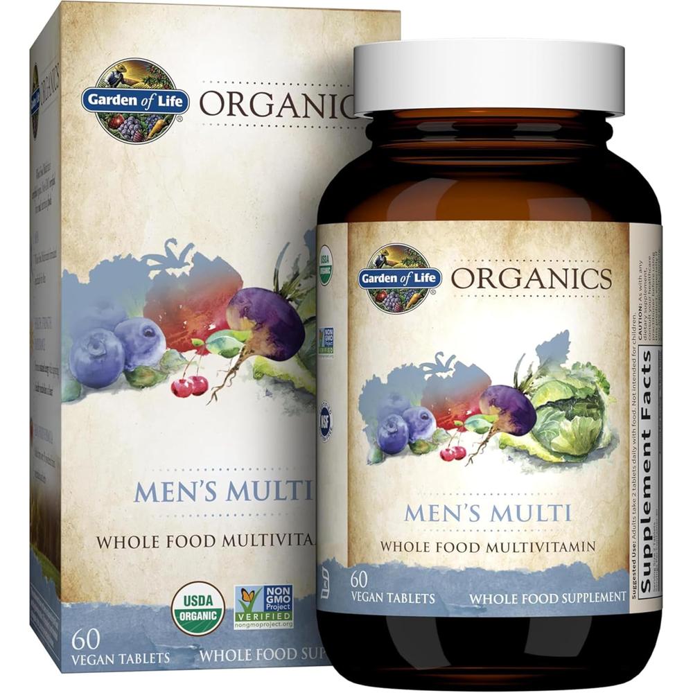 MULTIVITAMÍNICO GARDEN OF LIFE ORGANICS MEN'S MULTI 60 TABLETAS - 1