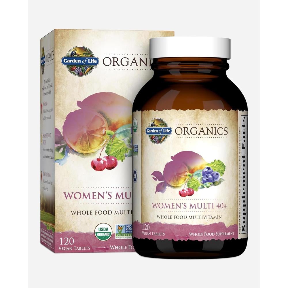 MULTIVITAMÍNICO GARDEN OF LIFE ORGANICS WOMEN'S MULTI 40+ 120 TABLETAS - 1