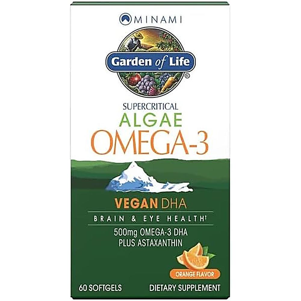 OMEGA 3 DHA VEGANO GARDEN OF LIFE MINAMI ALGAE 500 MG NARANJA 60 CÁPSULAS - 3