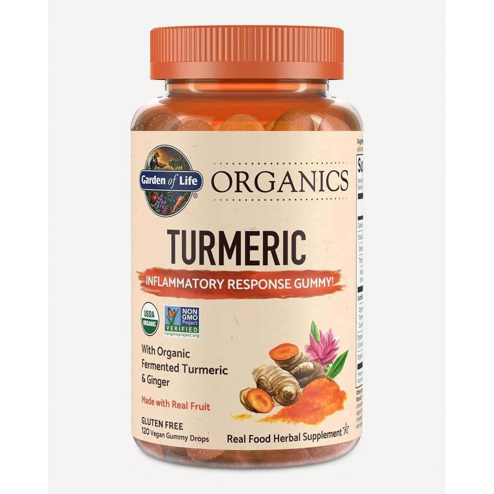 CÚRCUMA GARDEN OF LIFE ORGANICS CURCUMINA 50 MG 120 GOMITAS - 1