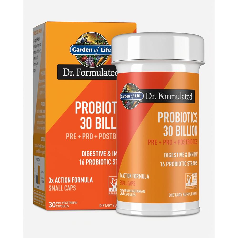 PROBIÓTICO GARDEN OF LIFE DR. FORMULATED ONCE DAILY 30 BILLONES 16 CEPAS 30 CÁPSULAS - 1