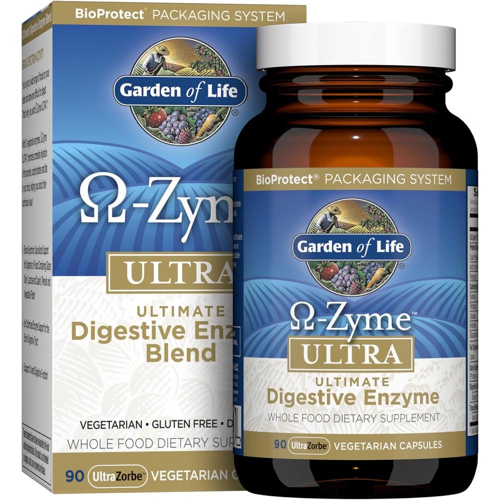 ENZIMAS DIGESTIVAS GARDEN OF LIFE OMEGA-ZYME ULTRA 21 ENZIMAS 90 CÁPSULAS - 1