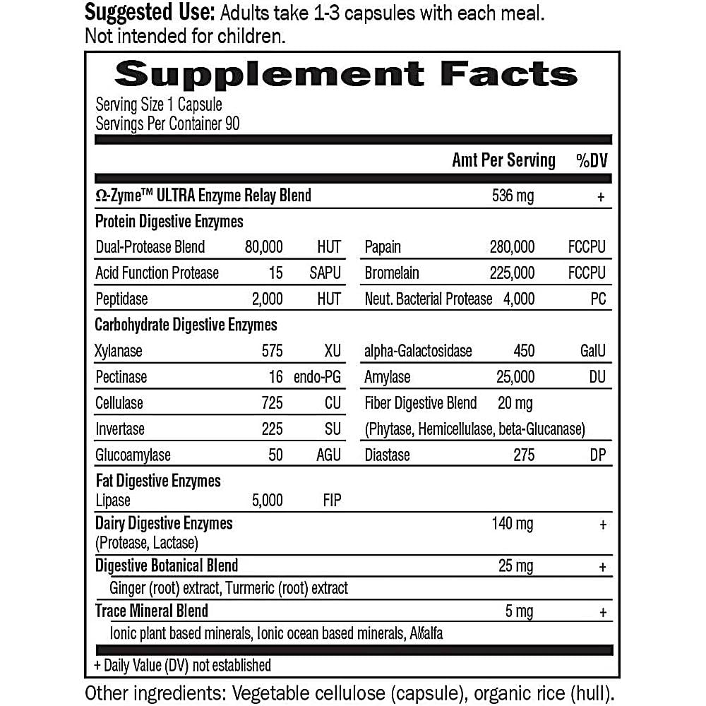 ENZIMAS DIGESTIVAS GARDEN OF LIFE OMEGA-ZYME ULTRA 21 ENZIMAS 90 CÁPSULAS - 5
