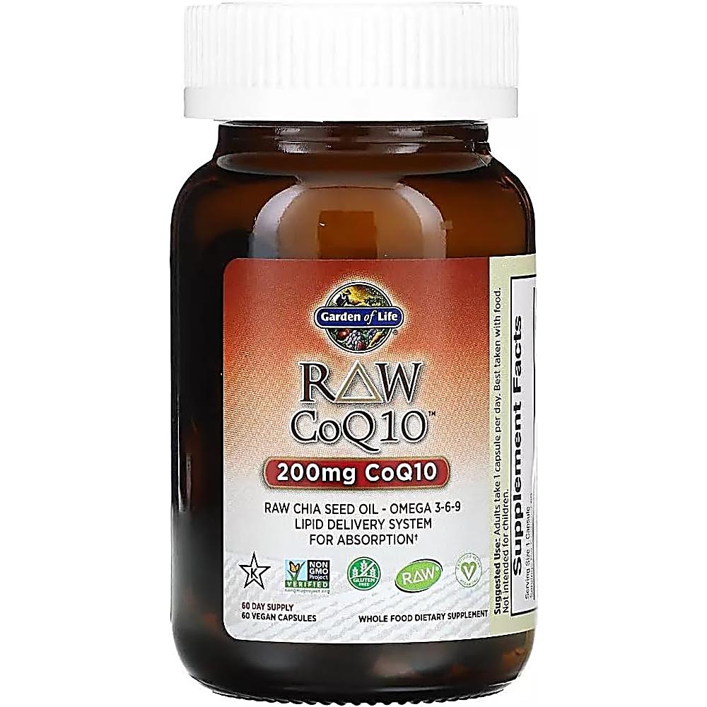 COENZIMA Q10 GARDEN OF LIFE RAW 200 MG + OMEGA 3-6-9 60 CÁPSULAS - 3