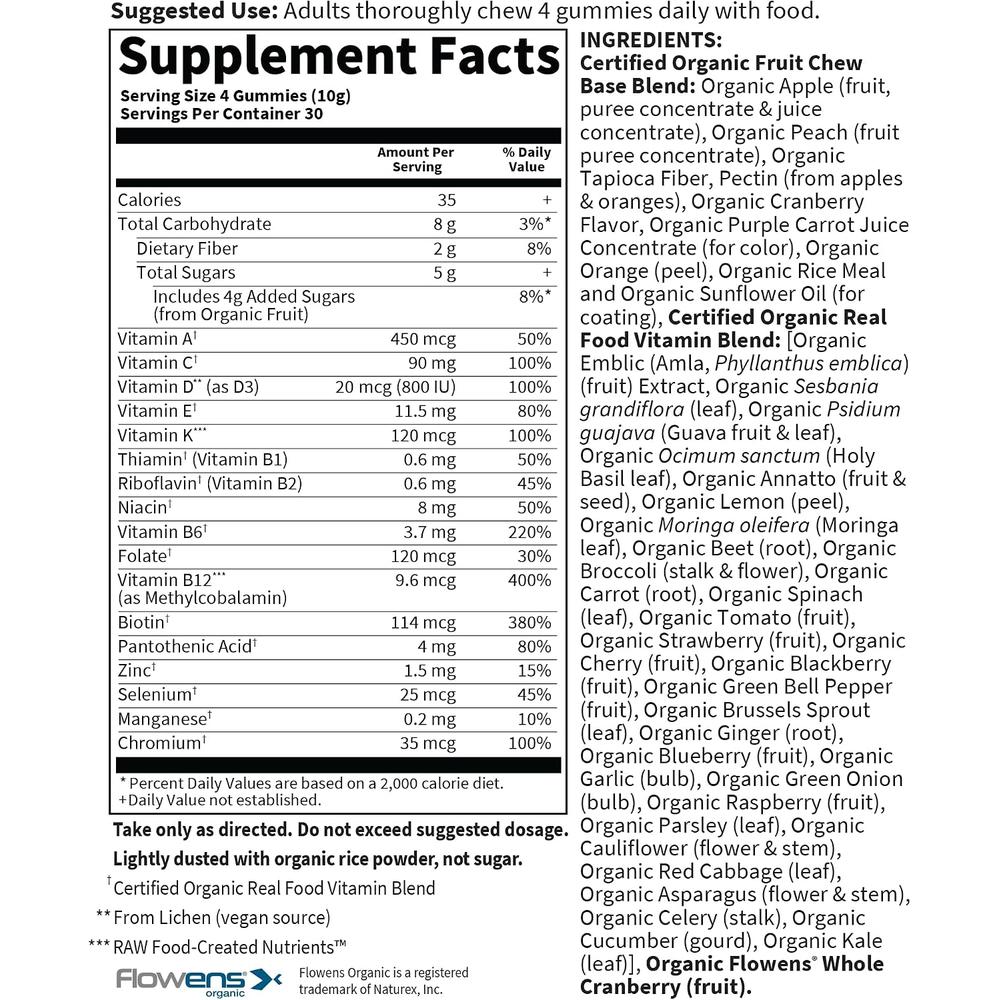 MULTIVITAMÍNICO GARDEN OF LIFE ORGANICS MEN'S MULTI 40+ BERRY 120 GOMITAS | PACK 2 - 6