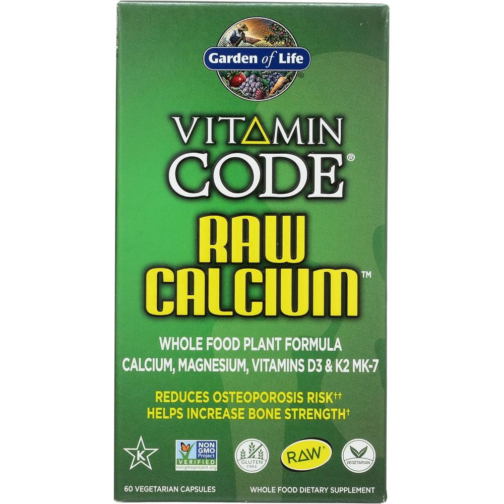 CALCIO GARDEN OF LIFE VITAMIN CODE RAW CON MAGNESIO + D3 + K2 60 CÁPSULAS - 3