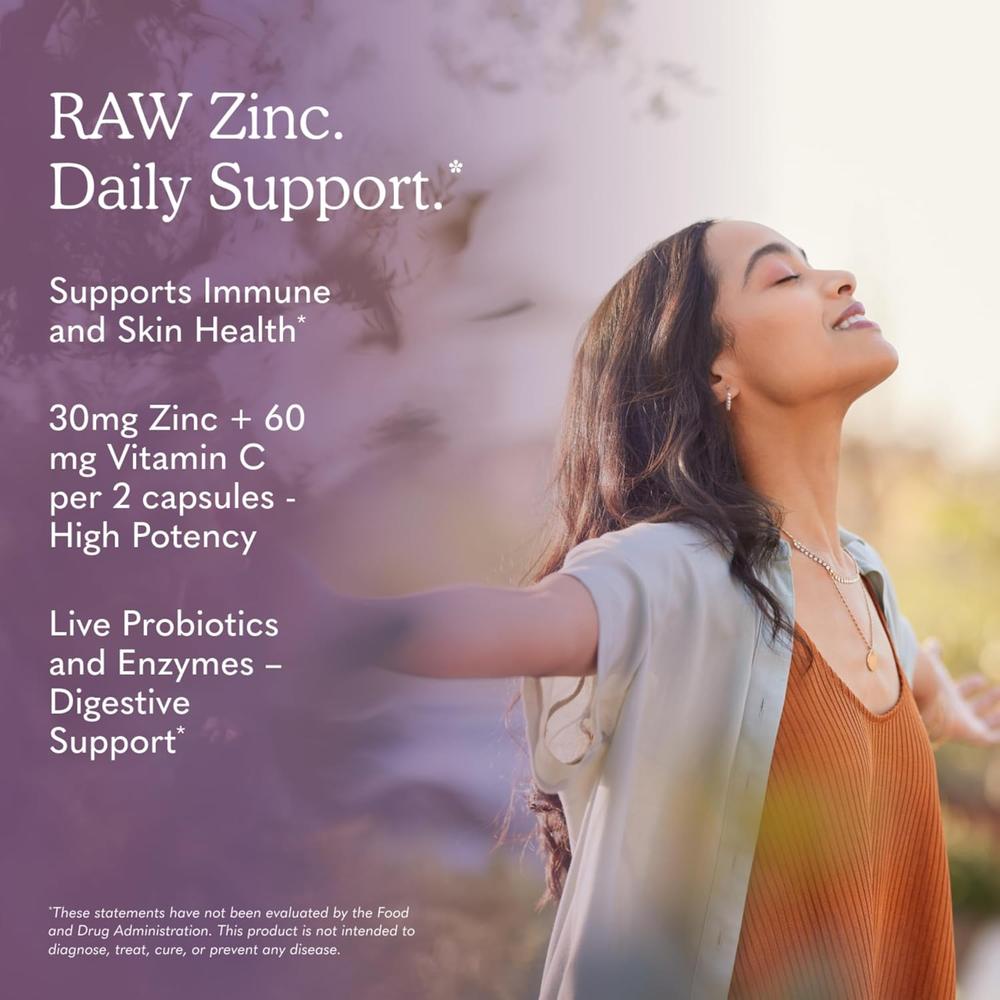 ZINC GARDEN OF LIFE VITAMIN CODE RAW 30 MG + VITAMINA C 60 CÁPSULAS - 4