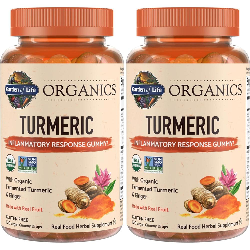 CÚRCUMA GARDEN OF LIFE ORGANICS CURCUMINA 50 MG 120 GOMITAS | PACK 2 - 1