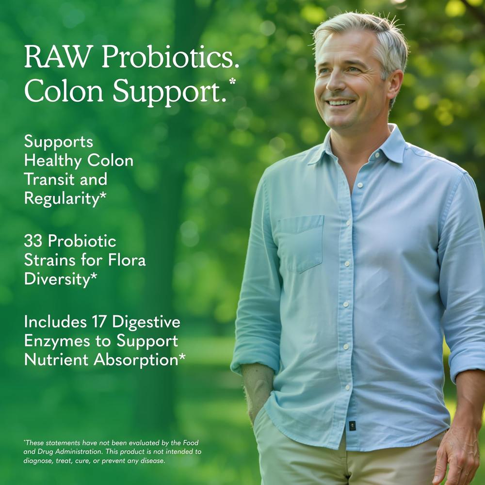 PROBIÓTICO GARDEN OF LIFE RAW COLON CARE SHELF STABLE 50 BILLONES 33 CEPAS 30 CÁPSULAS - 4