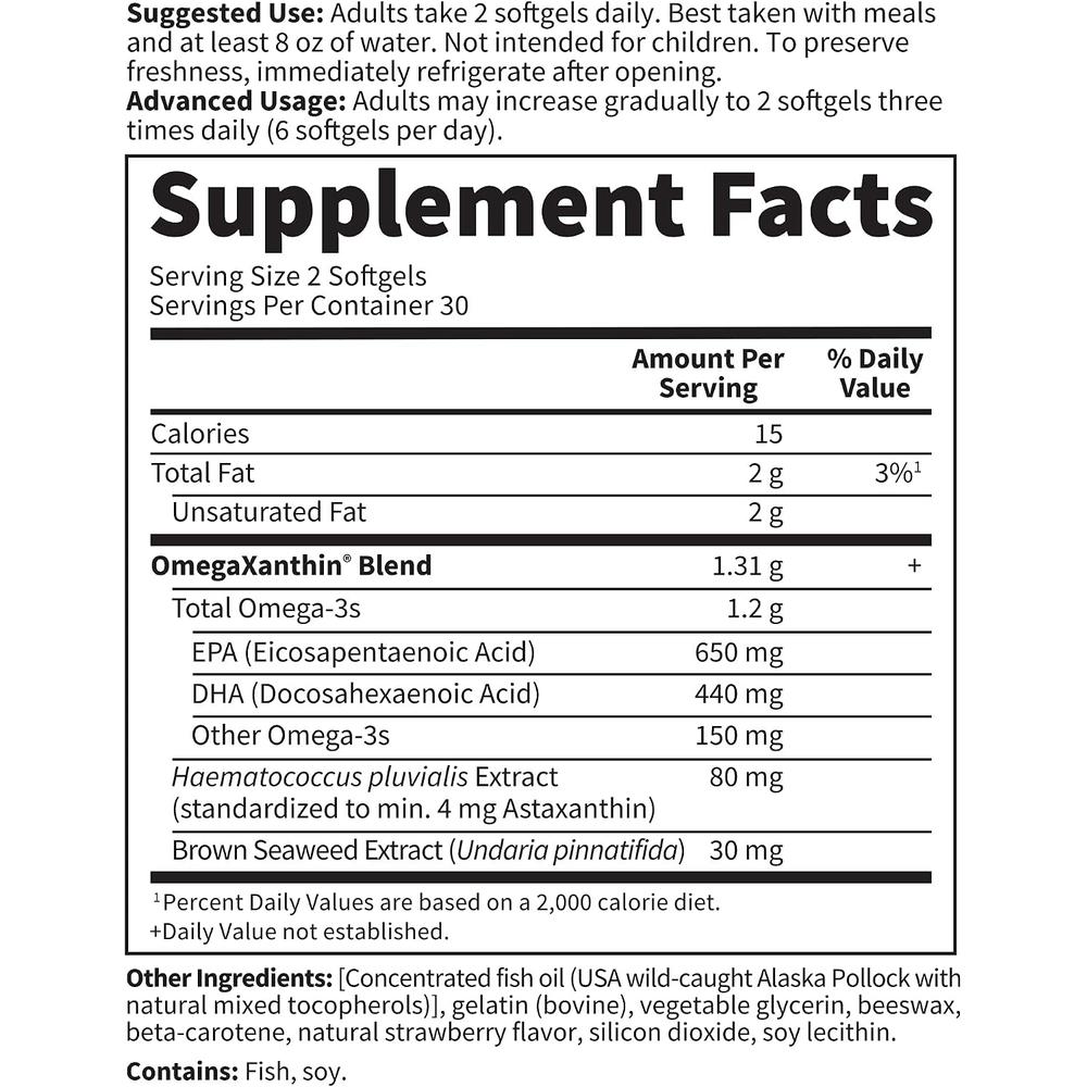 OMEGA 3 GARDEN OF LIFE OCEANS 3 BEYOND CON OMEGAXANTHIN 1200 MG 60 CÁPSULAS | PACK 2 - 5