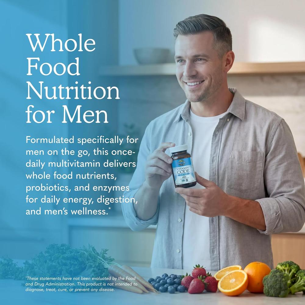 MULTIVITAMÍNICO GARDEN OF LIFE VITAMIN CODE RAW ONE FOR MEN 75 CÁPSULAS - 2