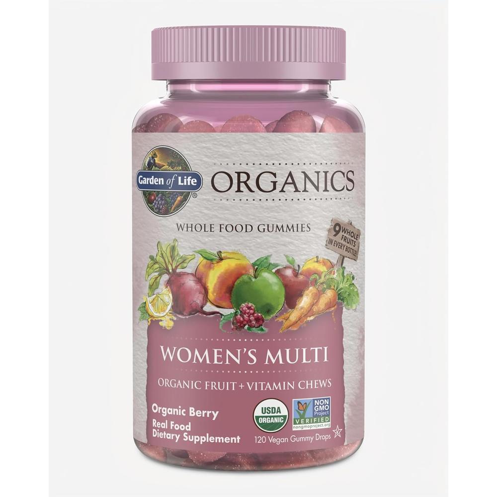 MULTIVITAMÍNICO GARDEN OF LIFE ORGANICS WOMEN'S MULTI BERRY 120 GOMITAS - 1