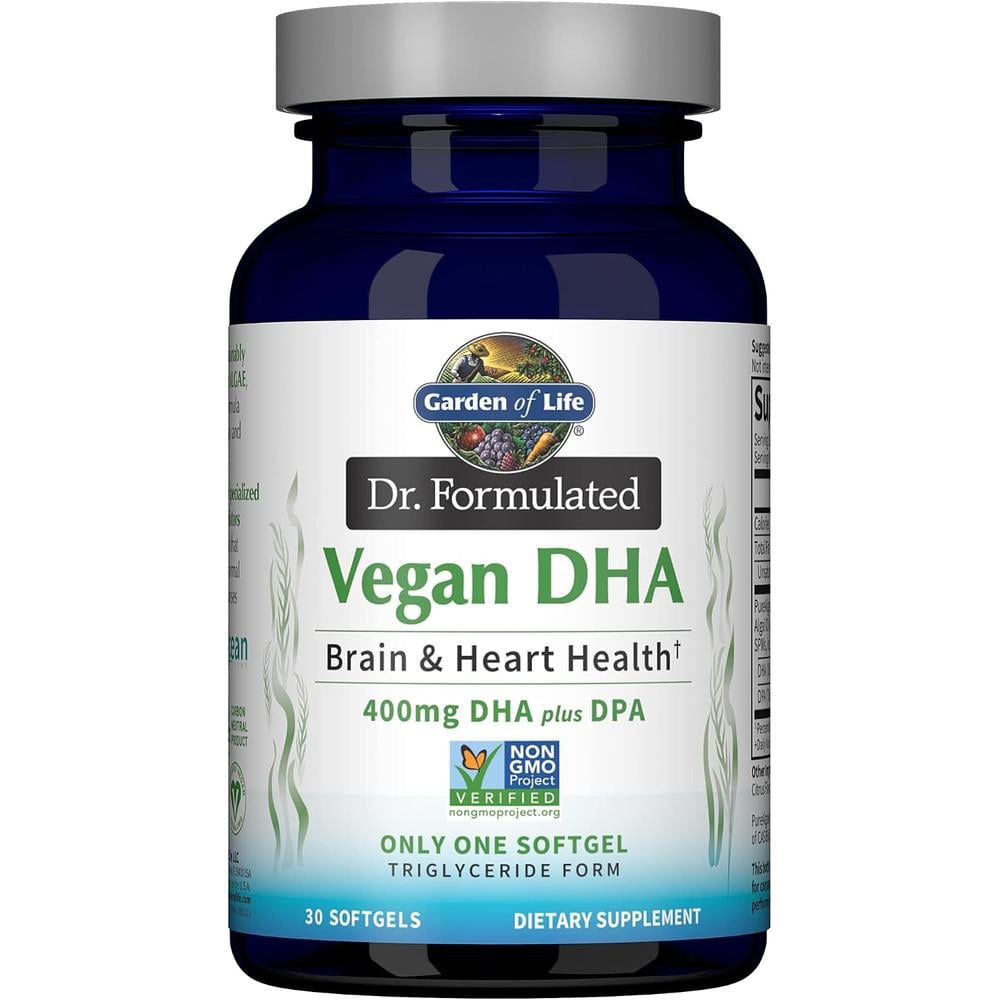 OMEGA 3 DHA VEGANO GARDEN OF LIFE DR. FORMULATED 400 MG + DPA 90 MG 30 CÁPSULAS - 1