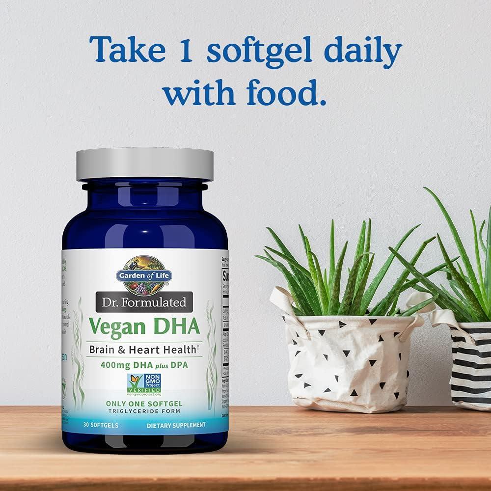 OMEGA 3 DHA VEGANO GARDEN OF LIFE DR. FORMULATED 400 MG + DPA 90 MG 30 CÁPSULAS - 6