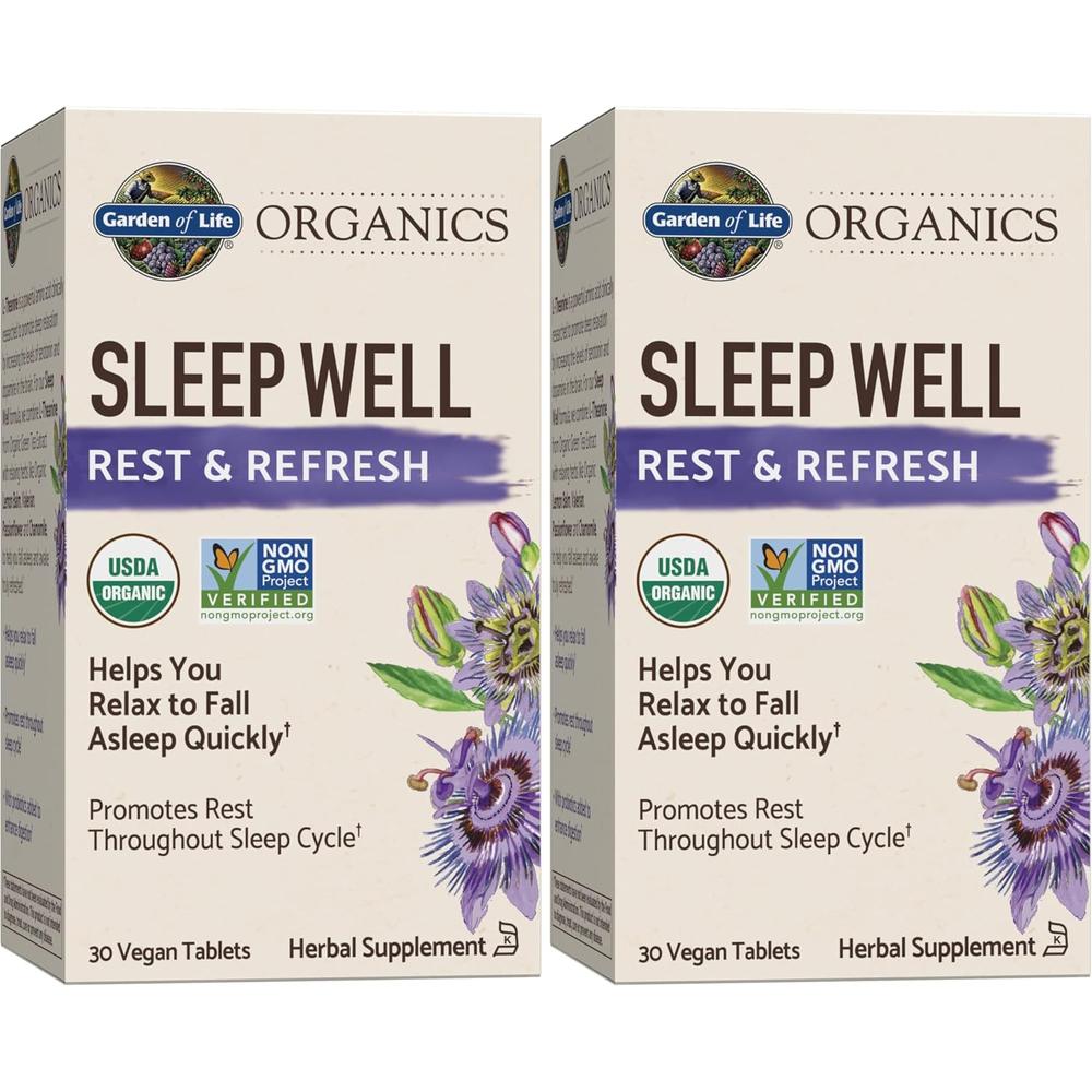 SLEEP WELL GARDEN OF LIFE ORGANICS 30 TABLETAS | PACK 2 - 1