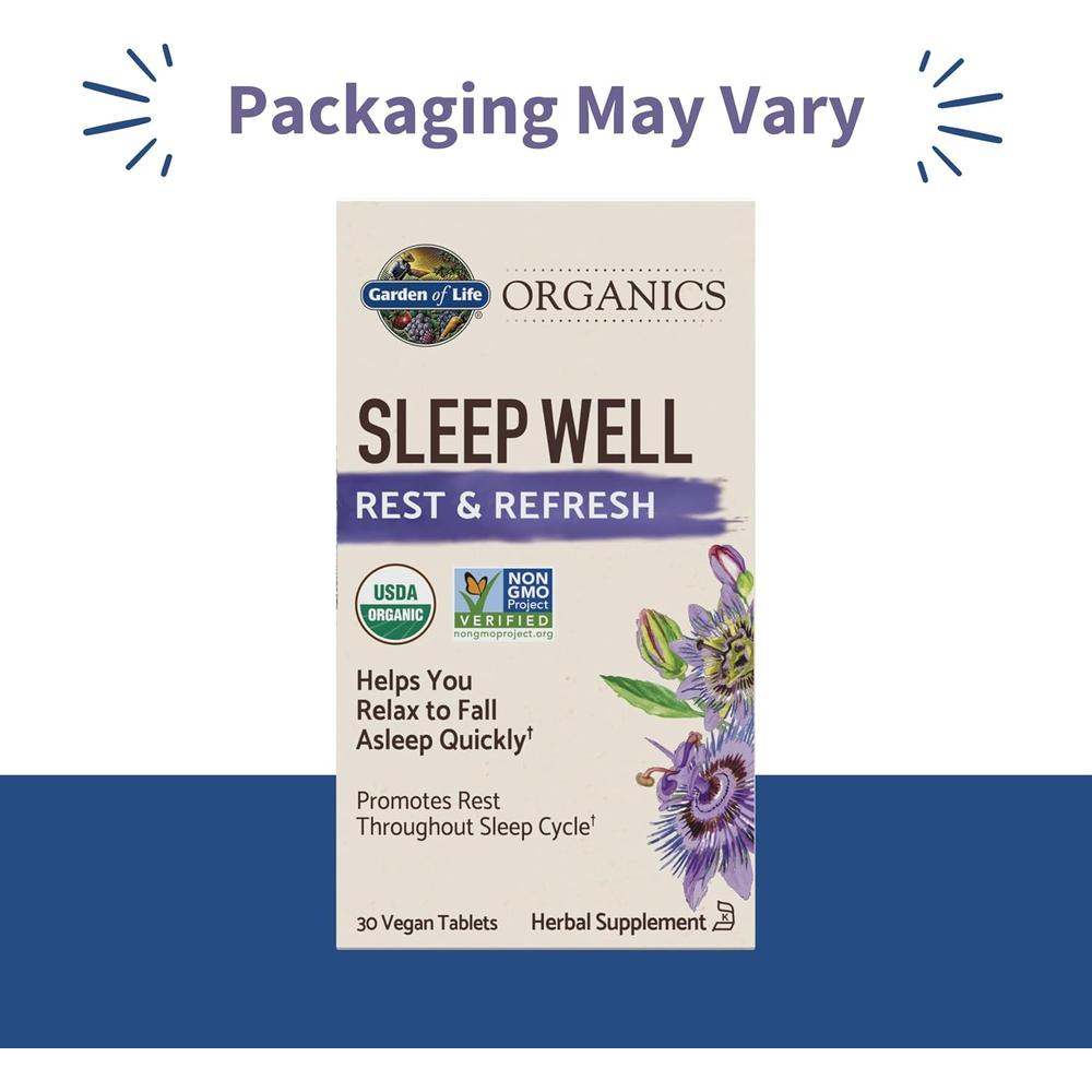 SLEEP WELL GARDEN OF LIFE ORGANICS 30 TABLETAS | PACK 2 - 2